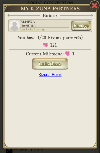 My Kizuna Partners panel