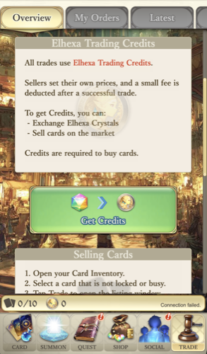 Exchange crystals to credits