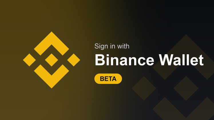 New ways to sign in: Binance Wallet (Beta), Apple, and Startale on the web