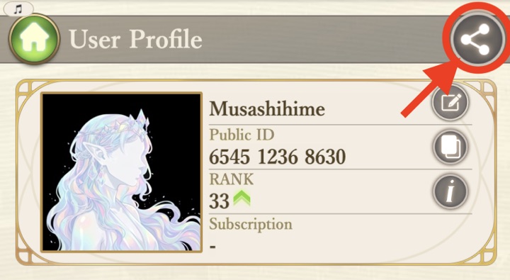 The Player Card — tap the share button on your User Profile to set up yours