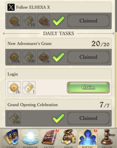 Social tab overview