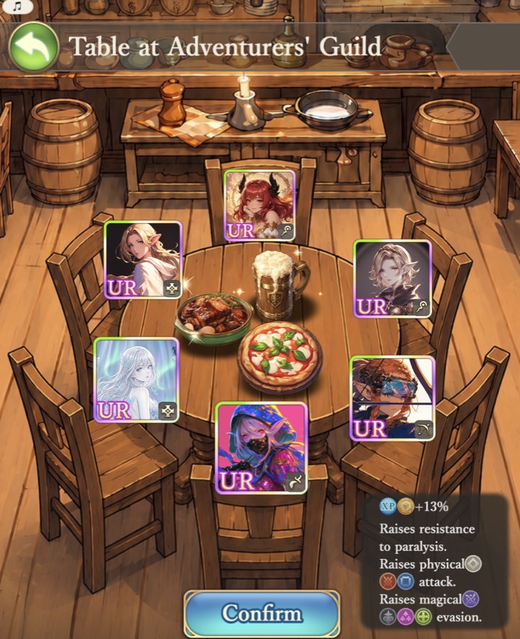 The Table feast in the Adventurers’ Guild